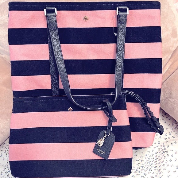 ♠️ KATE SPADE Set♠️ Matching Set On Purpose Canvas North South 🖤 - Picture 3 of 16
